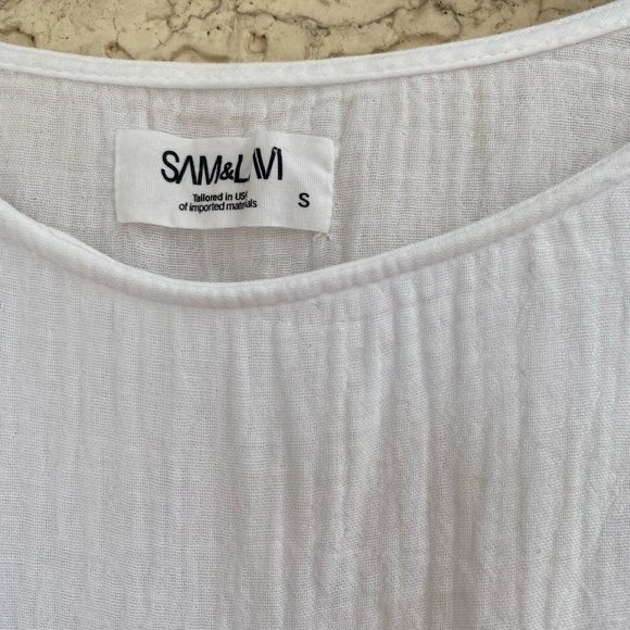 Women's White Ruffled Top - Picture 4 of 5